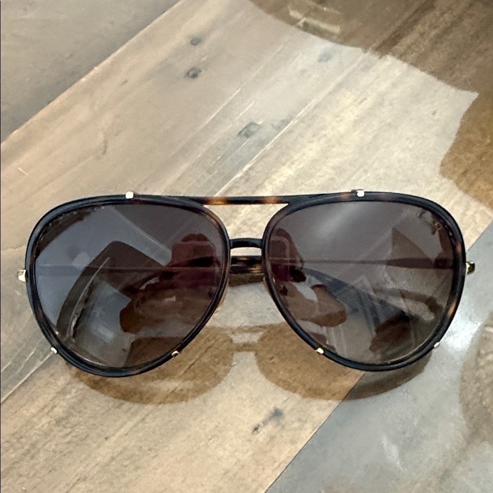 Jimmy Choo Brown Aviator Sunglasses